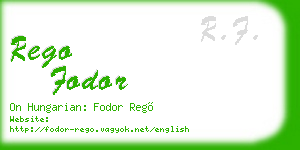 rego fodor business card